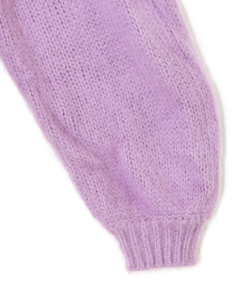 Alley by w closet（アリーバイダブルクローゼット）の「【Alley】3G起毛加工カーディガン（カーディガン/ボレロ・レディース・イエロー/パープル/オフホワイト・FREE）」の6枚目の写真