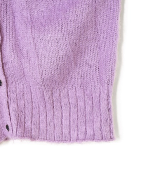 Alley by w closet（アリーバイダブルクローゼット）の「【Alley】3G起毛加工カーディガン（カーディガン/ボレロ・レディース・イエロー/パープル/オフホワイト・FREE）」の7枚目の写真