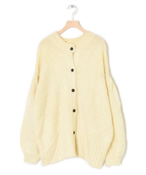 Alley by w closet（アリーバイダブルクローゼット）の「【Alley】3G起毛加工カーディガン（カーディガン/ボレロ・レディース・イエロー/パープル/オフホワイト・FREE）」の22枚目の写真