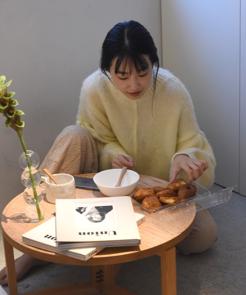 Alley by w closet（アリーバイダブルクローゼット）の「【Alley】3G起毛加工カーディガン（カーディガン/ボレロ・レディース・イエロー/パープル/オフホワイト・FREE）」の11枚目の写真