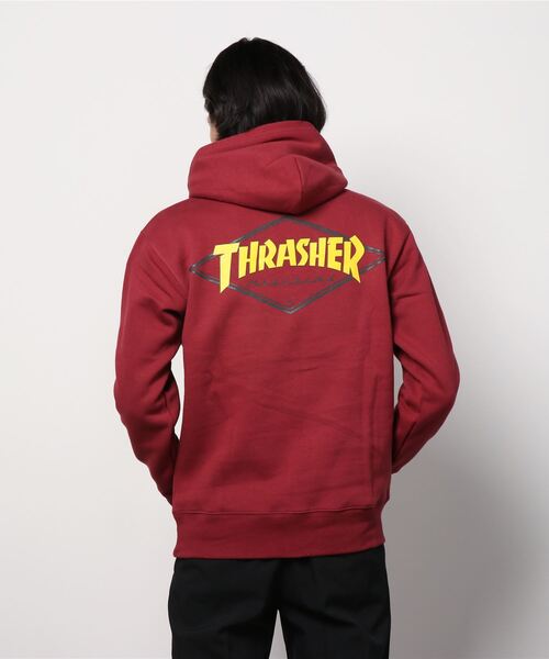 THRASHER（スラッシャー）の「【ムラサキスポーツ別注】THRASHER/スラッシャー　ビッグシルエット バックプリントパーカー TH8522S DIAMOND（パーカー・メンズ・ブラック系その他2/ネイビー/ブラック/グリーン/グレー/レッド/ブラック系その他3・L/M/XL）」の11枚目の写真