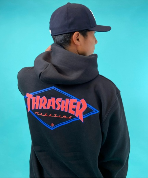 THRASHER（スラッシャー）の「【ムラサキスポーツ別注】THRASHER/スラッシャー　ビッグシルエット バックプリントパーカー TH8522S DIAMOND（パーカー・メンズ・ブラック系その他2/ネイビー/ブラック/グリーン/グレー/レッド/ブラック系その他3・L/M/XL）」の20枚目の写真