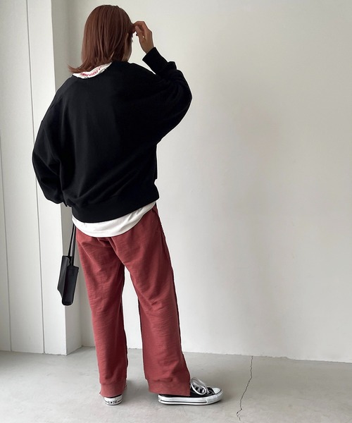 CANAL JEAN（キャナルジーン）の「RED CHOP WORKS(レッドチョップワークス) ステッチアウトスリットパンツ（その他パンツ・レディース・ブルー/チャコールグレー/ブラウン/ブラック・38/36）」の10枚目の写真