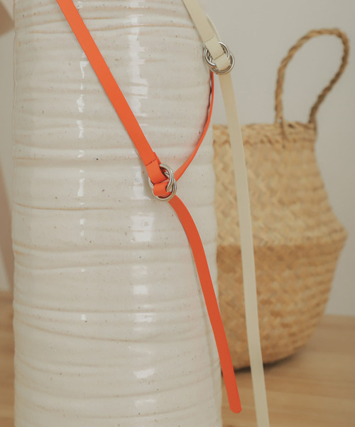 SENSE OF PLACE by URBAN RESEARCH（センスオブプレイスバイアーバンリサーチ）の「ダブルリングナローベルト（ベルト・レディース・ブラック/オレンジ/アイボリー・ONE）」の3枚目の写真