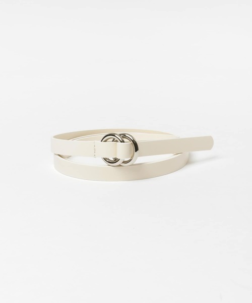 SENSE OF PLACE by URBAN RESEARCH（センスオブプレイスバイアーバンリサーチ）の「ダブルリングナローベルト（ベルト・レディース・ブラック/オレンジ/アイボリー・ONE）」の6枚目の写真