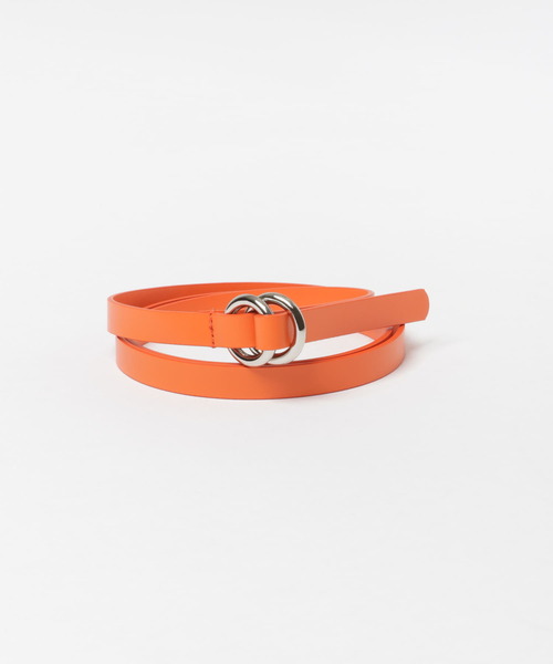 SENSE OF PLACE by URBAN RESEARCH（センスオブプレイスバイアーバンリサーチ）の「ダブルリングナローベルト（ベルト・レディース・ブラック/オレンジ/アイボリー・ONE）」の7枚目の写真