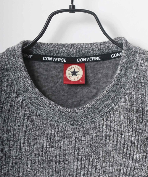 CONVERSE(コンバース)の「CONVERSE/コンバース ニットフリース ワンポイント シューズ ロゴ 刺繍 スウェット トレーナー(スウェット・メンズ・モカ/グレー系その他/グレー/ベージュ/チャコールグレー/ブラック・LL/M/L)」の12枚目の写真