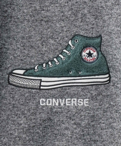CONVERSE(コンバース)の「CONVERSE/コンバース ニットフリース ワンポイント シューズ ロゴ 刺繍 スウェット トレーナー(スウェット・メンズ・モカ/グレー系その他/グレー/ベージュ/チャコールグレー/ブラック・LL/M/L)」の18枚目の写真