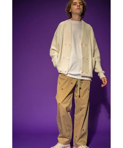 MONKEY TIME(モンキータイム)の「<monkey time> TWL EMBRO EASY PT/パンツ(チノパンツ・メンズ・ブラック/ベージュ・S/M/L)」の1枚目の写真