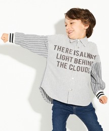 BRANSHES | 【ロゴストライプ・リブ付き】長袖シャツ(シャツ/ブラウス)