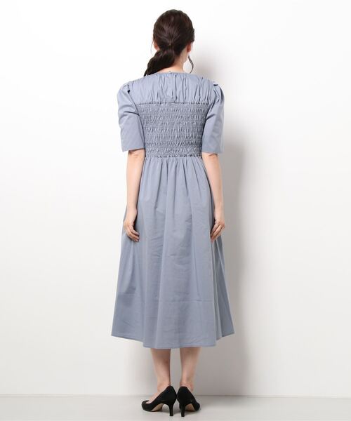 N.(N. Natural Beauty Basic)(エヌエヌナチュラルビューティーベーシック)の「シャーリングトップワンピース(ワンピース・レディース・ブラック/レッド/ブルー・MEDIUM)」の5枚目の写真