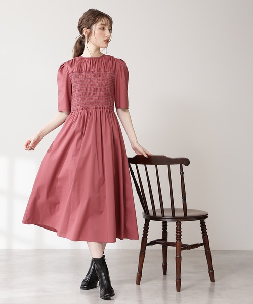 N.(N. Natural Beauty Basic)(エヌエヌナチュラルビューティーベーシック)の「シャーリングトップワンピース(ワンピース・レディース・ブラック/レッド/ブルー・MEDIUM)」の18枚目の写真