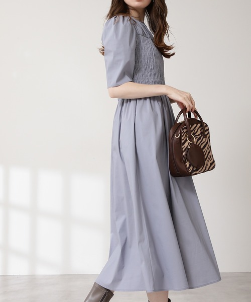 N.(N. Natural Beauty Basic)(エヌエヌナチュラルビューティーベーシック)の「シャーリングトップワンピース(ワンピース・レディース・ブラック/レッド/ブルー・MEDIUM)」の15枚目の写真