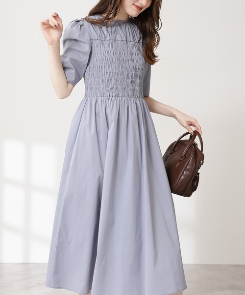 N.(N. Natural Beauty Basic)(エヌエヌナチュラルビューティーベーシック)の「シャーリングトップワンピース(ワンピース・レディース・ブラック/レッド/ブルー・MEDIUM)」の20枚目の写真