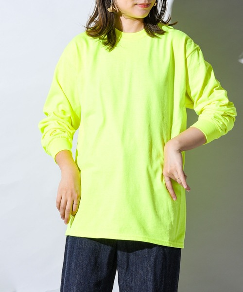 GILDAN(ギルダン)の「【GILDAN/ギルダン】スタンダードロンTee(Tシャツ/カットソー・レディース・ブラック/ネイビー/ホワイト/ナチュラル/アッシュグレー/ライトブルー/マルーン/ケリー/ダークオレンジ/ロイヤルブルー/インディゴブルー/ダークグレー/イエロー系/ゴールド/アーミー・L/S/M/XL)」の12枚目の写真