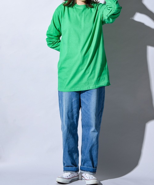 GILDAN(ギルダン)の「【GILDAN/ギルダン】スタンダードロンTee(Tシャツ/カットソー・レディース・ブラック/ネイビー/ホワイト/ナチュラル/アッシュグレー/ライトブルー/マルーン/ケリー/ダークオレンジ/ロイヤルブルー/インディゴブルー/ダークグレー/イエロー系/ゴールド/アーミー・L/S/M/XL)」の7枚目の写真