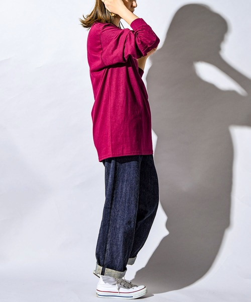 GILDAN(ギルダン)の「【GILDAN/ギルダン】スタンダードロンTee(Tシャツ/カットソー・レディース・ブラック/ネイビー/ホワイト/ナチュラル/アッシュグレー/ライトブルー/マルーン/ケリー/ダークオレンジ/ロイヤルブルー/インディゴブルー/ダークグレー/イエロー系/ゴールド/アーミー・L/S/M/XL)」の13枚目の写真