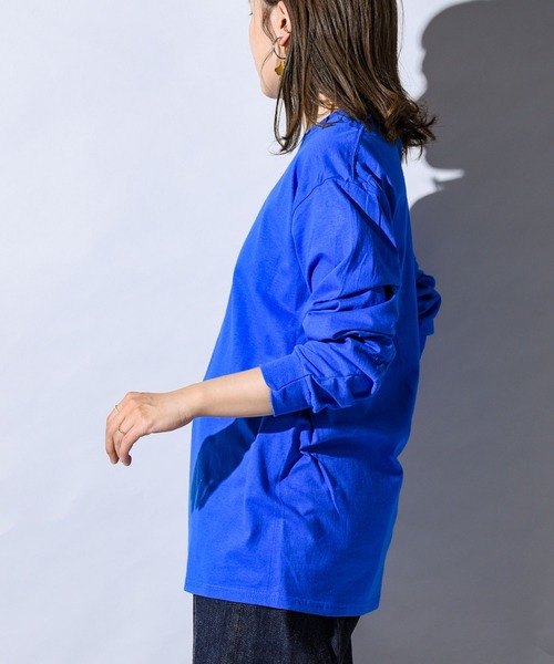 GILDAN(ギルダン)の「【GILDAN/ギルダン】スタンダードロンTee(Tシャツ/カットソー・レディース・ブラック/ネイビー/ホワイト/ナチュラル/アッシュグレー/ライトブルー/マルーン/ケリー/ダークオレンジ/ロイヤルブルー/インディゴブルー/ダークグレー/イエロー系/ゴールド/アーミー・L/S/M/XL)」の11枚目の写真