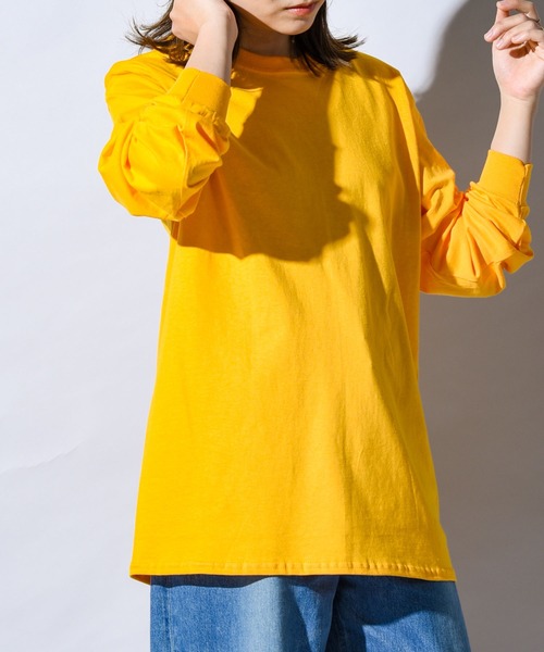 GILDAN(ギルダン)の「【GILDAN/ギルダン】スタンダードロンTee(Tシャツ/カットソー・レディース・ブラック/ネイビー/ホワイト/ナチュラル/アッシュグレー/ライトブルー/マルーン/ケリー/ダークオレンジ/ロイヤルブルー/インディゴブルー/ダークグレー/イエロー系/ゴールド/アーミー・L/S/M/XL)」の15枚目の写真