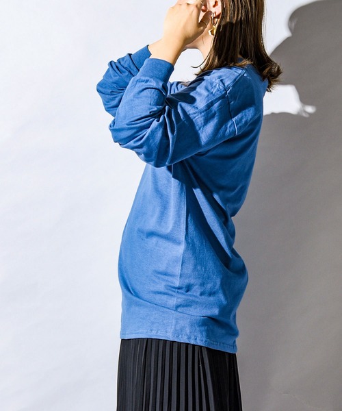 GILDAN(ギルダン)の「【GILDAN/ギルダン】スタンダードロンTee(Tシャツ/カットソー・レディース・ブラック/ネイビー/ホワイト/ナチュラル/アッシュグレー/ライトブルー/マルーン/ケリー/ダークオレンジ/ロイヤルブルー/インディゴブルー/ダークグレー/イエロー系/ゴールド/アーミー・L/S/M/XL)」の10枚目の写真