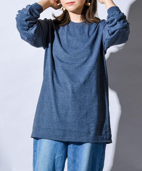 GILDAN(ギルダン)の「【GILDAN/ギルダン】スタンダードロンTee(Tシャツ/カットソー・レディース・ブラック/ネイビー/ホワイト/ナチュラル/アッシュグレー/ライトブルー/マルーン/ケリー/ダークオレンジ/ロイヤルブルー/インディゴブルー/ダークグレー/イエロー系/ゴールド/アーミー・L/S/M/XL)」の4枚目の写真