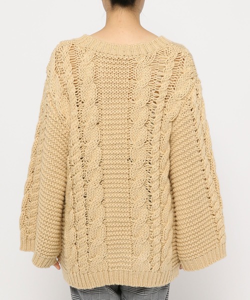 LEPSIM（レプシィム）の「【辻直子さんコラボ】ボリュームケーブルニット　229732（ニット/セーター・レディース・ライトイエロー/ピンク/ブルー・FREE）」の13枚目の写真