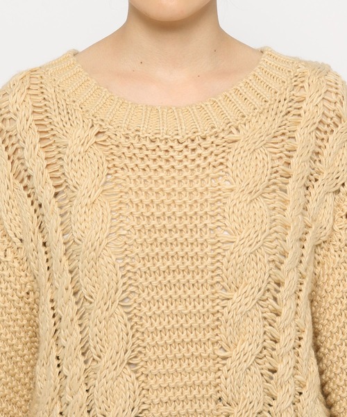 LEPSIM（レプシィム）の「【辻直子さんコラボ】ボリュームケーブルニット　229732（ニット/セーター・レディース・ライトイエロー/ピンク/ブルー・FREE）」の14枚目の写真