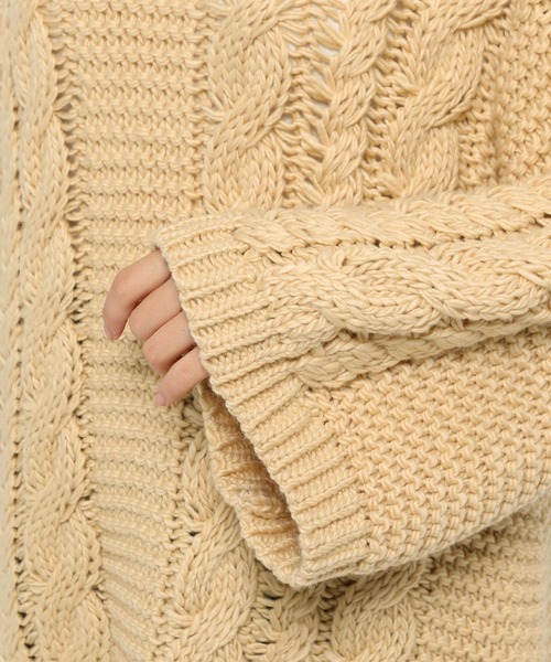 LEPSIM（レプシィム）の「【辻直子さんコラボ】ボリュームケーブルニット　229732（ニット/セーター・レディース・ライトイエロー/ピンク/ブルー・FREE）」の16枚目の写真