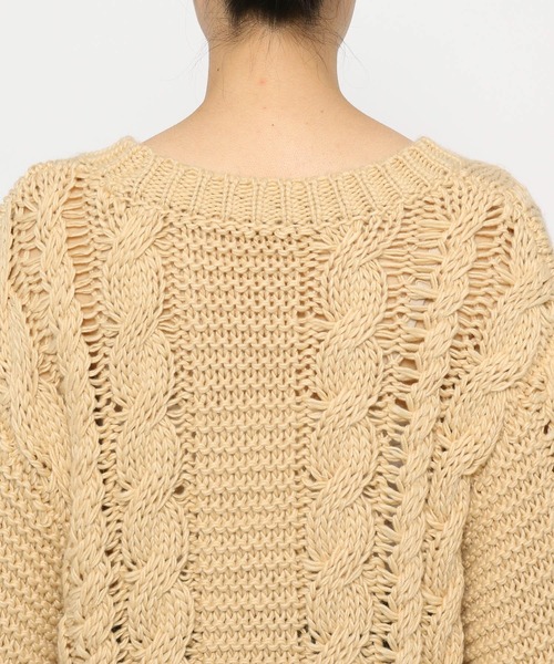 LEPSIM（レプシィム）の「【辻直子さんコラボ】ボリュームケーブルニット　229732（ニット/セーター・レディース・ライトイエロー/ピンク/ブルー・FREE）」の18枚目の写真