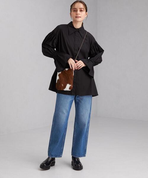 green label relaxing(グリーンレーベルリラクシング)の「<Tavii> キャンディー スリーブ ブラウス(シャツ/ブラウス・レディース・ブラック/ベージュ・FREE)」の12枚目の写真