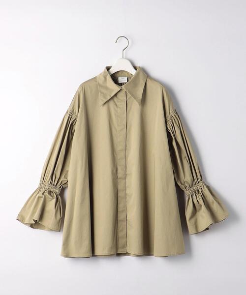 green label relaxing(グリーンレーベルリラクシング)の「<Tavii> キャンディー スリーブ ブラウス(シャツ/ブラウス・レディース・ブラック/ベージュ・FREE)」の8枚目の写真