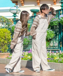 PairPair | ワッペン付きコーデュロイオーバーオール(ユニセックス)(サロペット/オーバーオール)