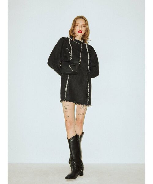 jouetie（ジュエティ）の「フリンジミニワンピース（ワンピース・レディース・ライトブルー/ブラック・MEDIUM）」の10枚目の写真