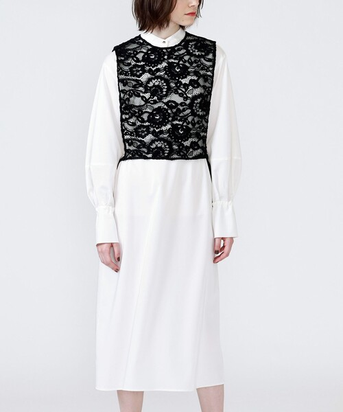 LOVELESS(ラブレス)の「オフベストセット ブザムドレス(ワンピース・レディース・オフホワイト・36/34)」の13枚目の写真