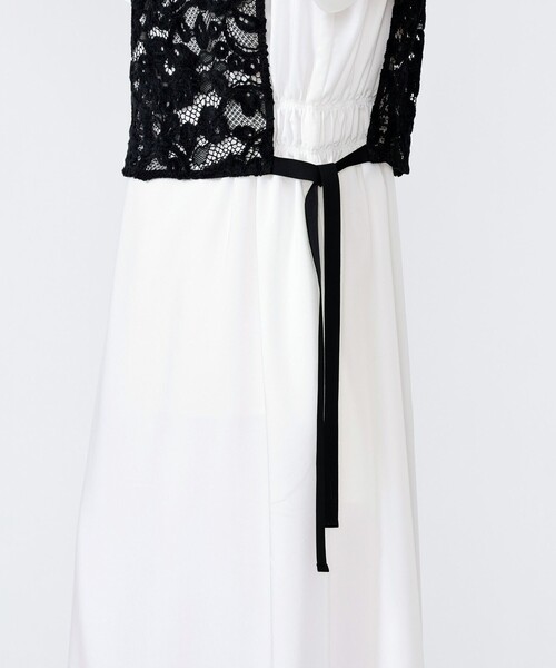 LOVELESS(ラブレス)の「オフベストセット ブザムドレス(ワンピース・レディース・オフホワイト・36/34)」の8枚目の写真