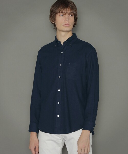 MACKINTOSH LONDON（マッキントッシュ ロンドン）の「綿カポックネルシャツ（シャツ/ブラウス・メンズ・オフホワイト/チャコールグレー/ネイビー/ベージュ系その他3・M/LL/L）」の4枚目の写真