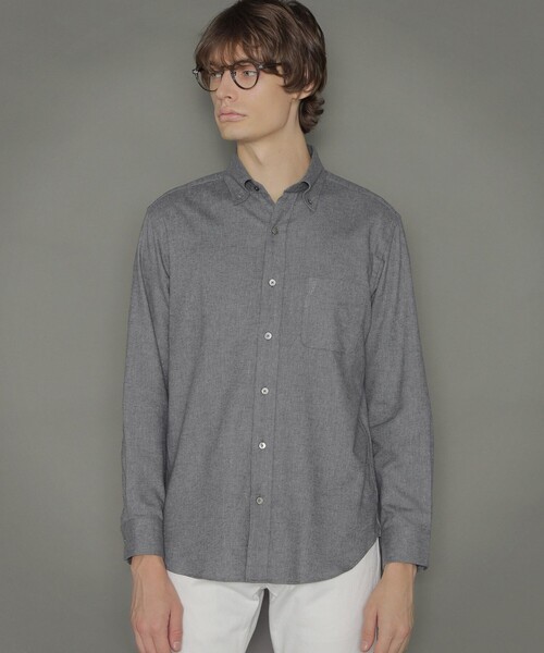 MACKINTOSH LONDON（マッキントッシュ ロンドン）の「綿カポックネルシャツ（シャツ/ブラウス・メンズ・オフホワイト/チャコールグレー/ネイビー/ベージュ系その他3・M/LL/L）」の2枚目の写真