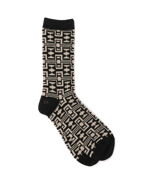 MARCOMONDE(マルコモンド)の「MARCOMONDE(マルコモンド)柄SOX メンズ(ソックス/靴下・メンズ・ベージュ/ブラウン/グリーン・3)」の3枚目の写真