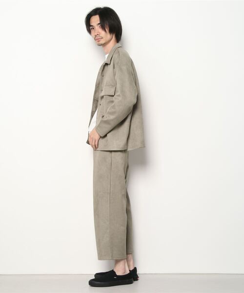 ADMIX/ATELIER SAB MEN（アドミックスアトリエサブメン）の「スウェード ダンボールジャージ CPOジャケット ワイドバギーパンツ セットアップ 上下セット（セットアップ・メンズ・グレイッシュブルー/ブラック/グレイッシュベージュ/ダークブラウン・50/52/48）」の5枚目の写真