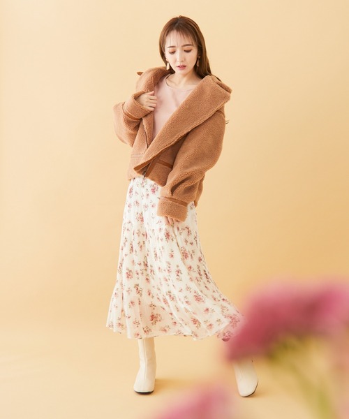 BE RADIANCE(ビーラディエンス)の「フラワープリーツドッキングワンピース(ワンピース・レディース・アイボリー/ピンク/ピンクベージュ・FREE)」の11枚目の写真