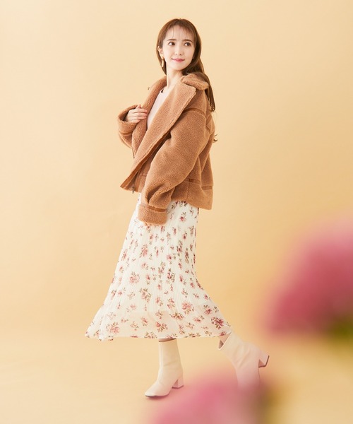 BE RADIANCE(ビーラディエンス)の「フラワープリーツドッキングワンピース(ワンピース・レディース・アイボリー/ピンク/ピンクベージュ・FREE)」の13枚目の写真