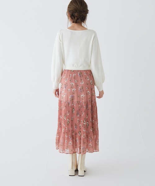 BE RADIANCE(ビーラディエンス)の「フラワープリーツドッキングワンピース(ワンピース・レディース・アイボリー/ピンク/ピンクベージュ・FREE)」の22枚目の写真