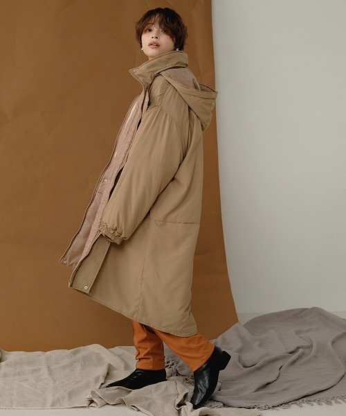 Bab(バブ)の「【WEB限定】ビッグシルエットビッグポケット中綿コート(その他アウター・レディース・グレー系その他/ベージュ/ブラック・38)」の13枚目の写真