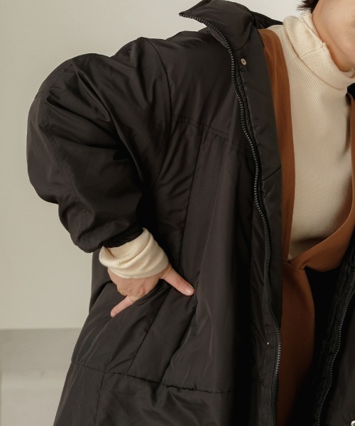 Bab(バブ)の「【WEB限定】ビッグシルエットビッグポケット中綿コート(その他アウター・レディース・グレー系その他/ベージュ/ブラック・38)」の20枚目の写真