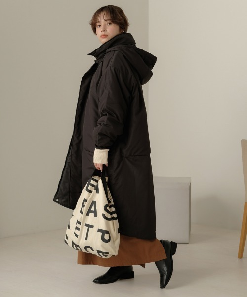 Bab(バブ)の「【WEB限定】ビッグシルエットビッグポケット中綿コート(その他アウター・レディース・グレー系その他/ベージュ/ブラック・38)」の17枚目の写真