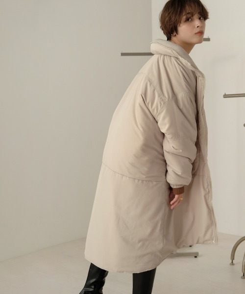 Bab(バブ)の「【WEB限定】ビッグシルエットビッグポケット中綿コート(その他アウター・レディース・グレー系その他/ベージュ/ブラック・38)」の21枚目の写真