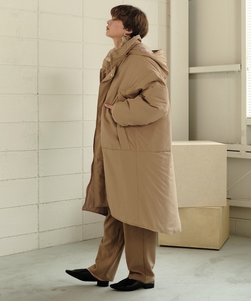 Bab(バブ)の「【WEB限定】ビッグシルエットビッグポケット中綿コート(その他アウター・レディース・グレー系その他/ベージュ/ブラック・38)」の6枚目の写真
