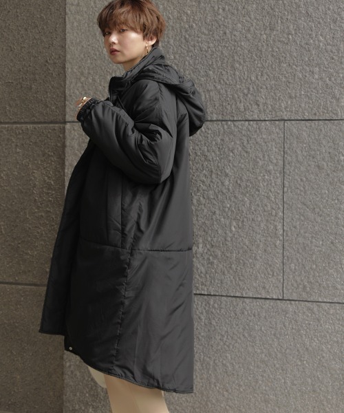 Bab(バブ)の「【WEB限定】ビッグシルエットビッグポケット中綿コート(その他アウター・レディース・グレー系その他/ベージュ/ブラック・38)」の11枚目の写真