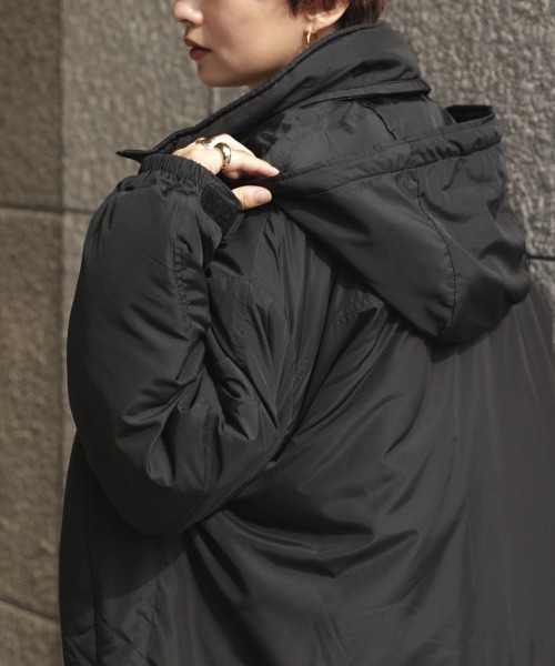 Bab(バブ)の「【WEB限定】ビッグシルエットビッグポケット中綿コート(その他アウター・レディース・グレー系その他/ベージュ/ブラック・38)」の12枚目の写真
