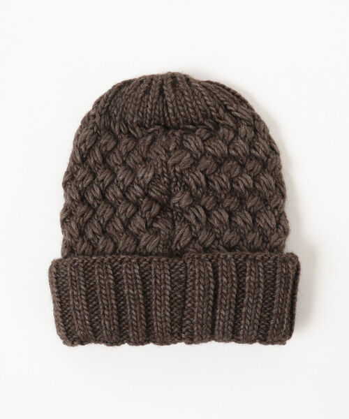 International Gallery BEAMS（インターナショナルギャラリービームス）の「IG / ケーブルニットキャップ（ニットキャップ/ビーニー・メンズ・ブラック/ダークブラウン/ネイビー/オフホワイト・ONE SIZE）」の7枚目の写真